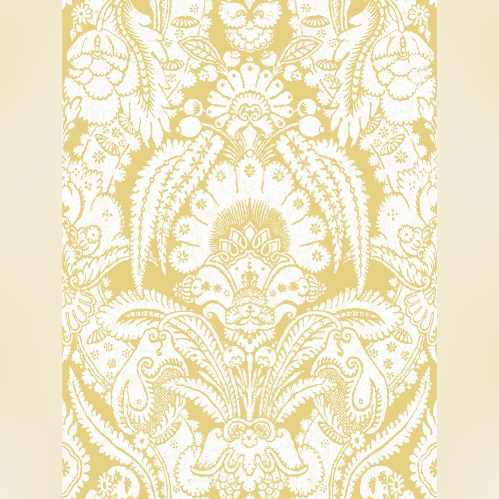 Anthropologie Cole and Son Chatterton French Yellow and Ivory Wallpaper